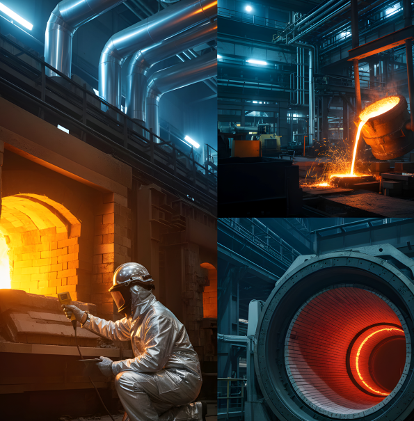 Industrial furnace refractory lining by Thermlyte