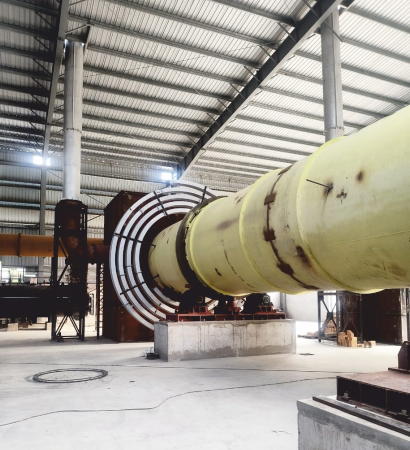 Thermlyte activated carbon kiln and chamber installation