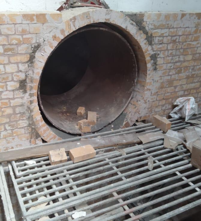 Thermlyte chamber brick refractory lining
