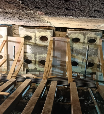 Thermlyte burner brick anchor welding work