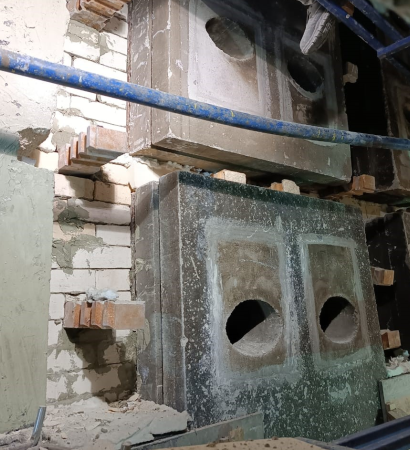 Thermlyte burner brick anchor welding work