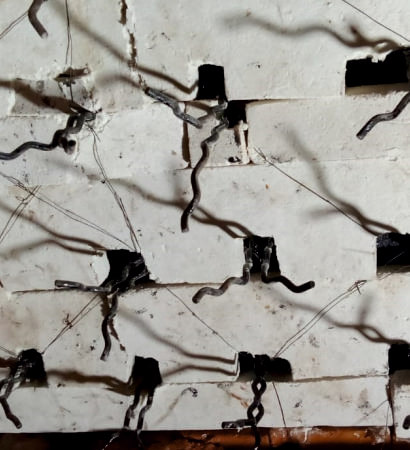 Thermlyte CFBC boiler calcium silicate board fixing