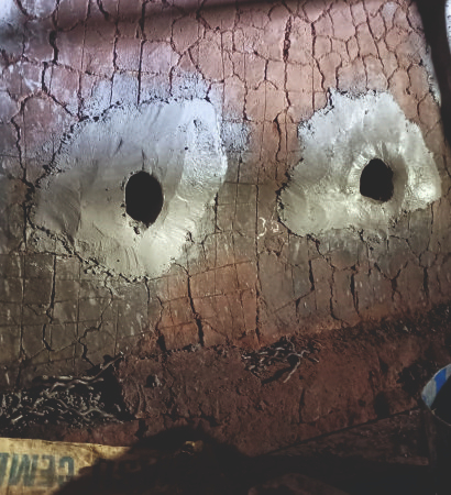 Thermlyte CFBC furnace rear wall repair