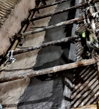 Thermlyte PC boiler hopper corner refractory lining