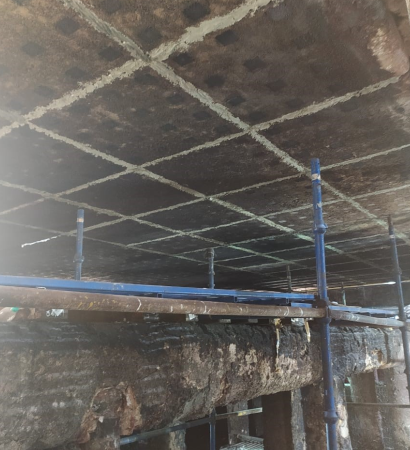blooming mill roof refractory casting repair work