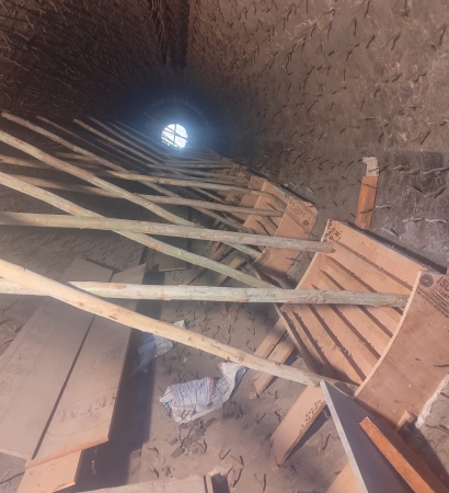 dense lining first layer shuttering during refractory installation
