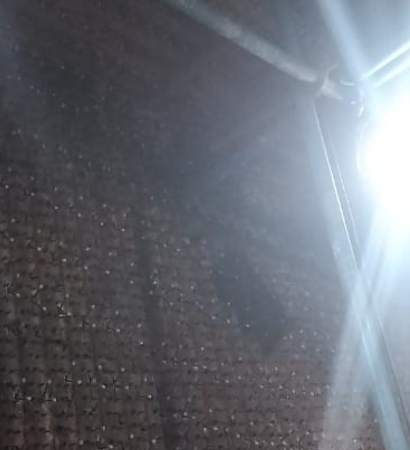 wte boiler left side wall refractory repair work